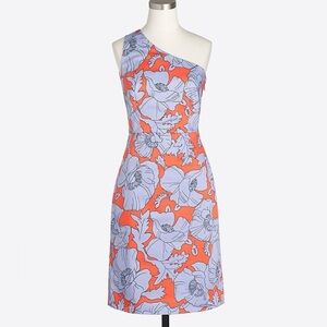 NWT J. Crew Floral Print One Shoulder Dress